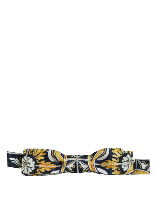 Multicolor Damask Style Adjustable Neck Papillon Bow Tie