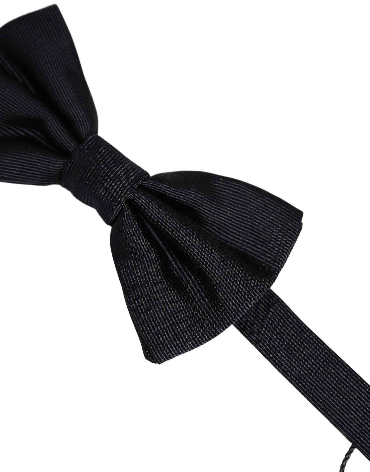 Men Black 100% Silk Adjustable Neck Papillon Bow Tie