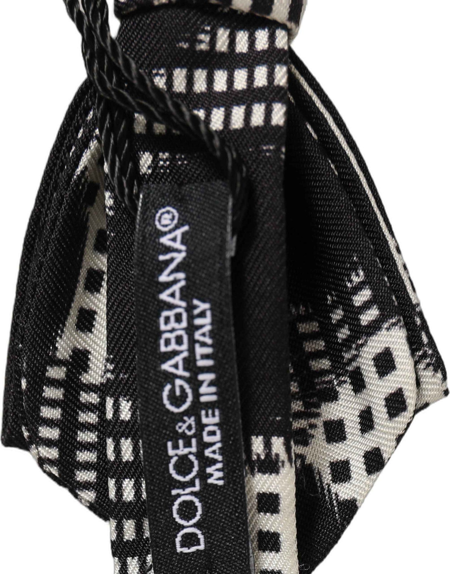 Black White Checkered Adjustable Neck Papillon Bow Tie