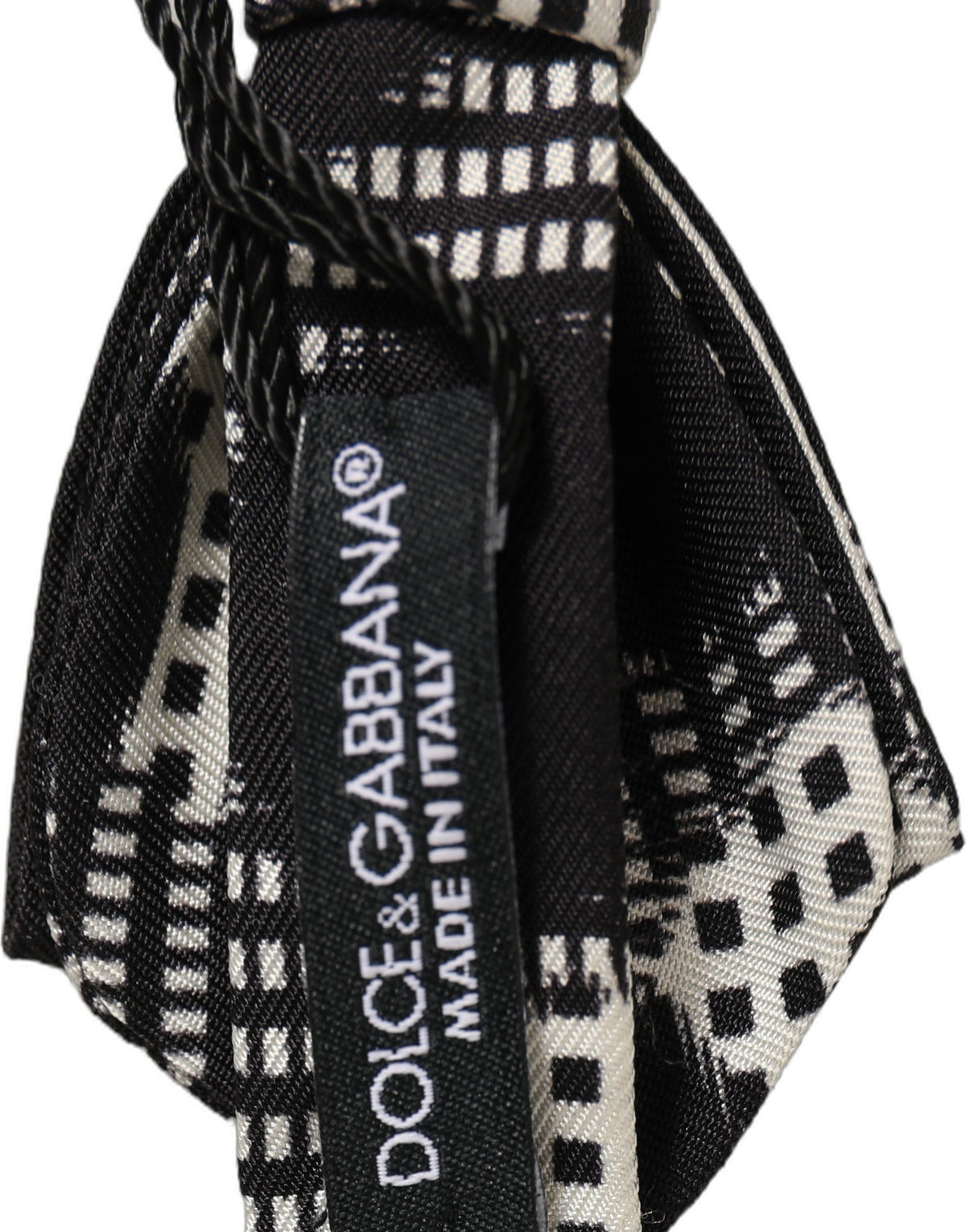 Dark Gray White Checkered Adjustable Neck Papillon Bow Tie
