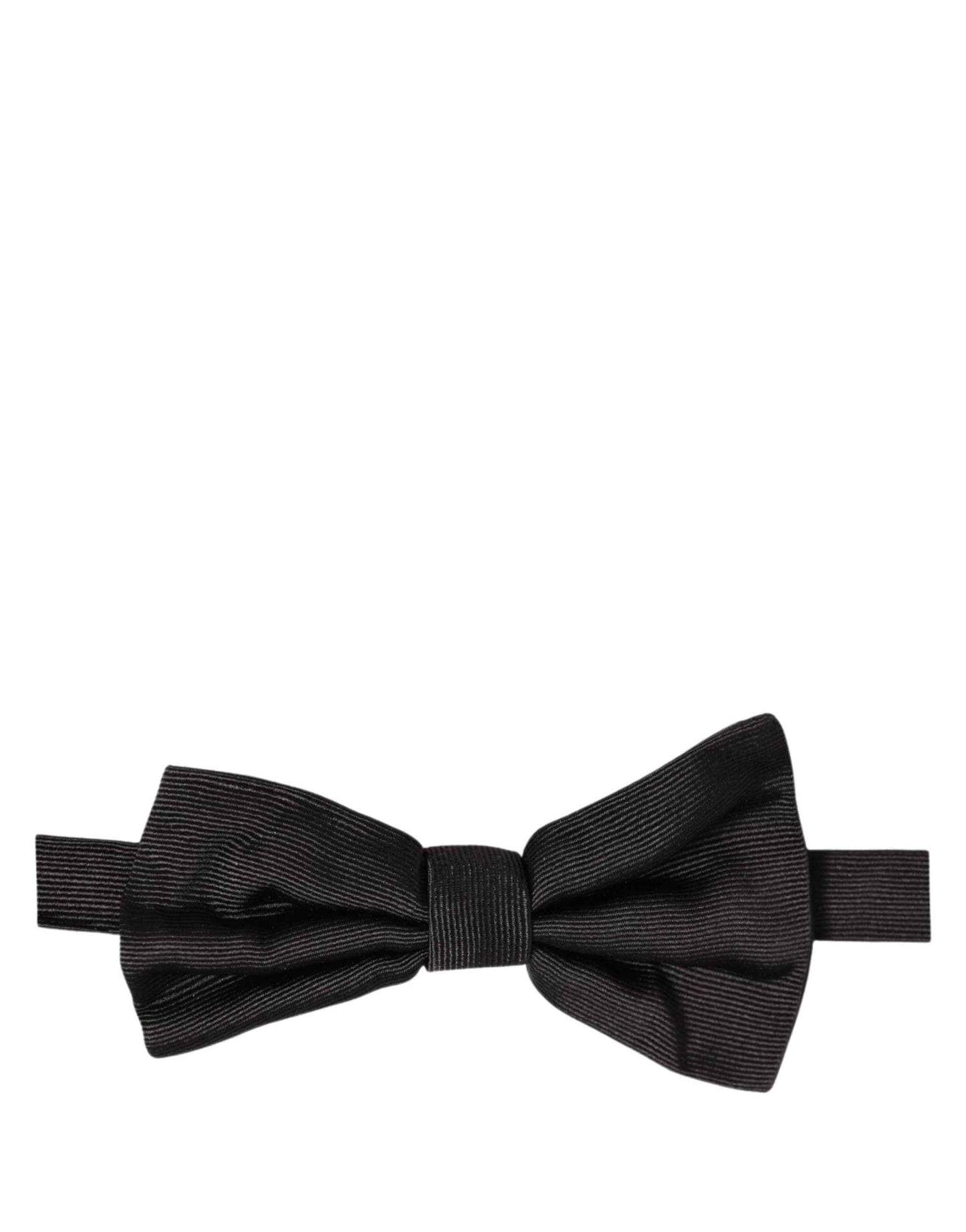 Men Black 100% Silk Adjustable Neck Papillon Bow Tie