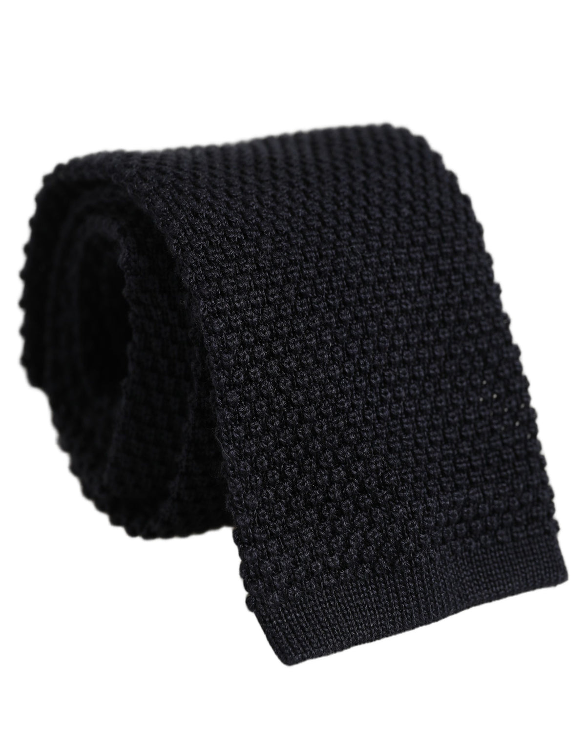 Men Dark Blue 100% Silk Adjustable Men Tied Necktie Tie