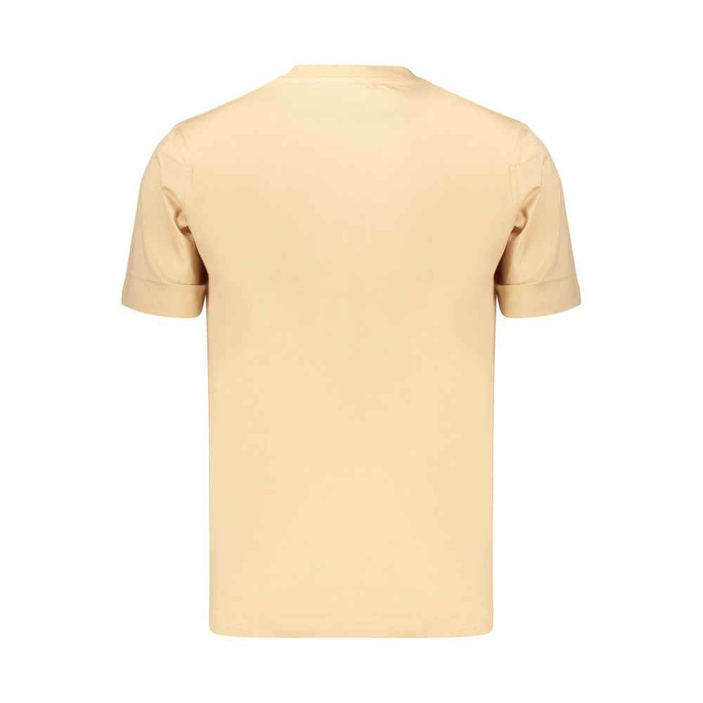 Beige Cotton Men's T Shirt