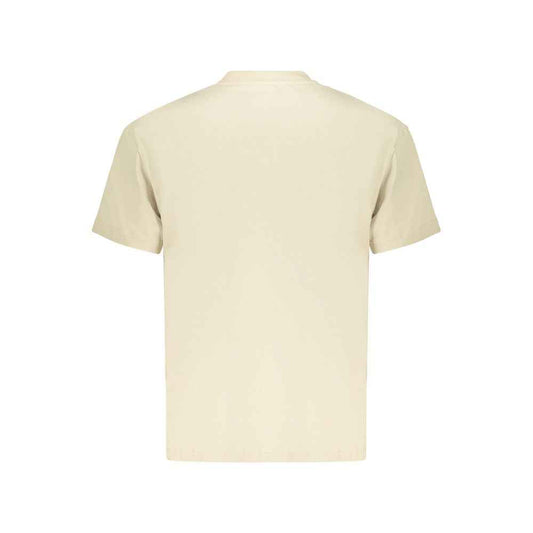 Beige Cotton Mens T-Shirt