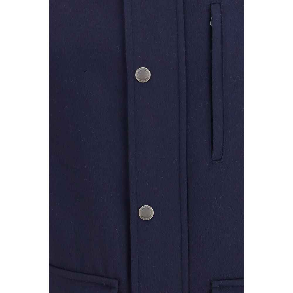 Blue Wool Oves Aries Full-Length Jacket