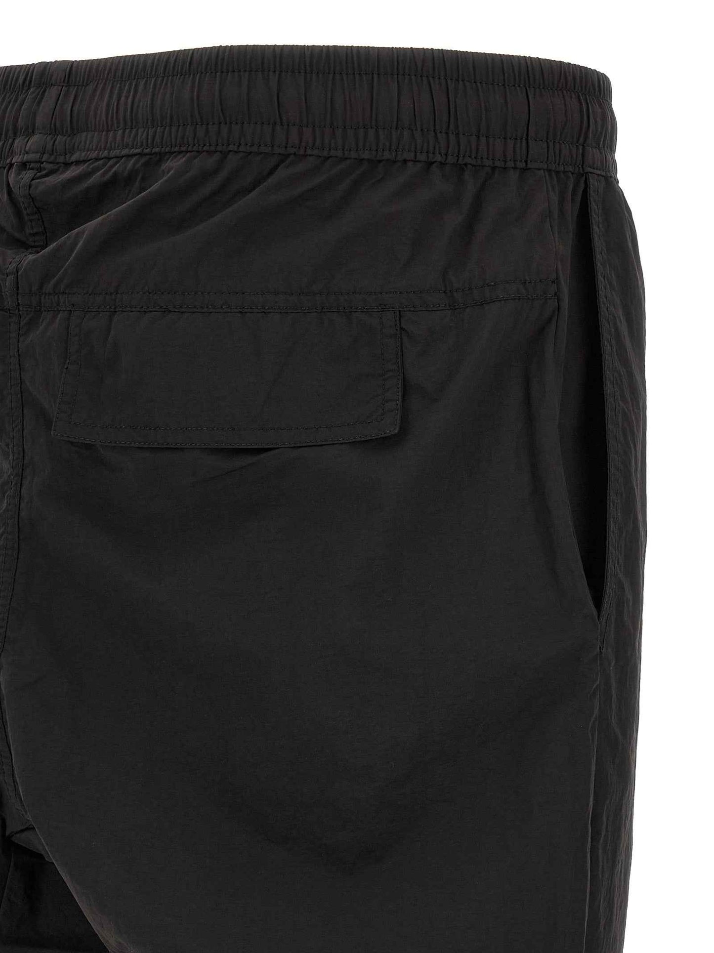 Black Polyamide Casual Pants