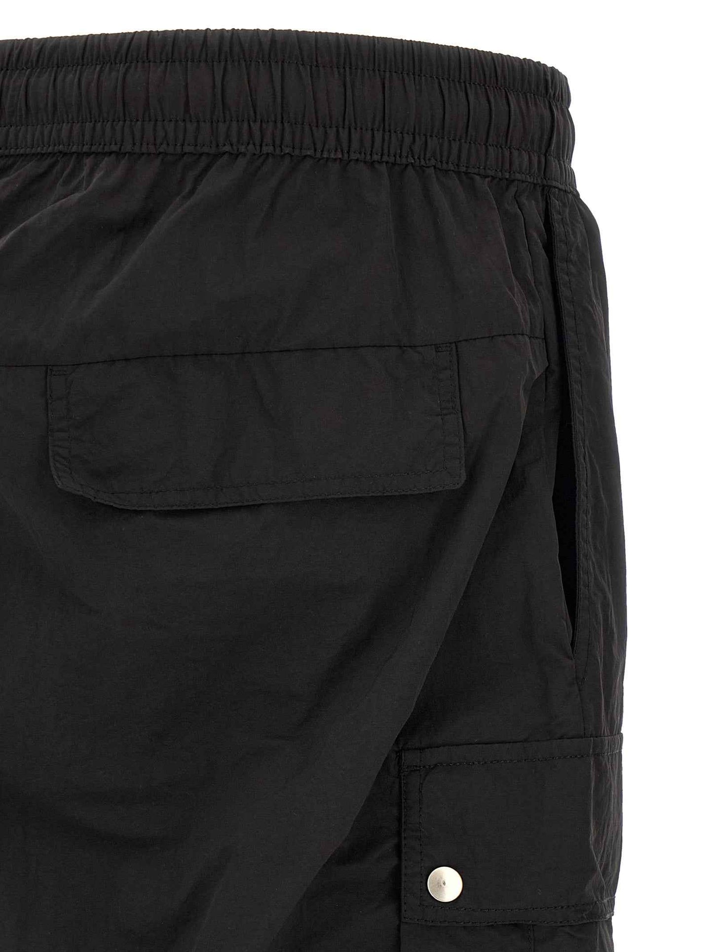 Black Polyamide Cargo Pants