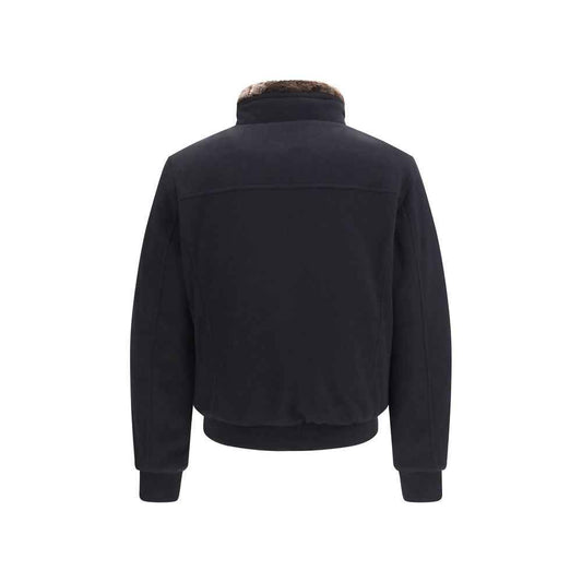 Black Cashmere Bomber