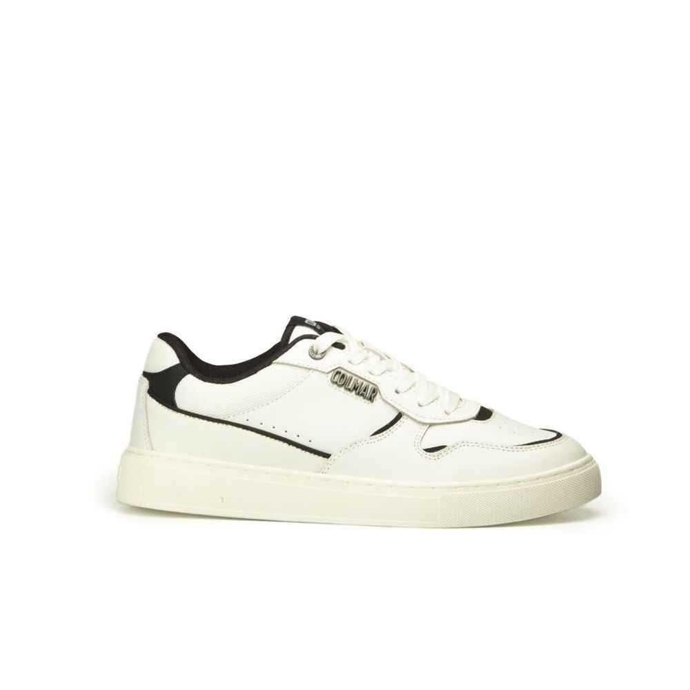 Black And White Leather Low Top Sneakers