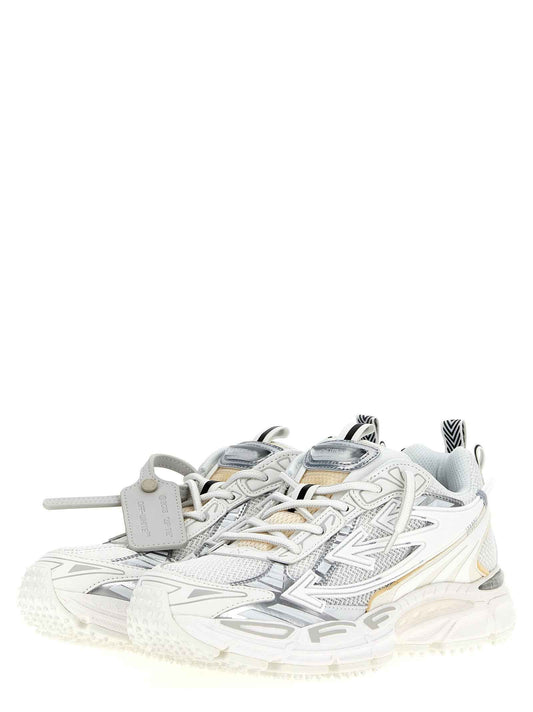 White Polyethylene Athletic Sneakers