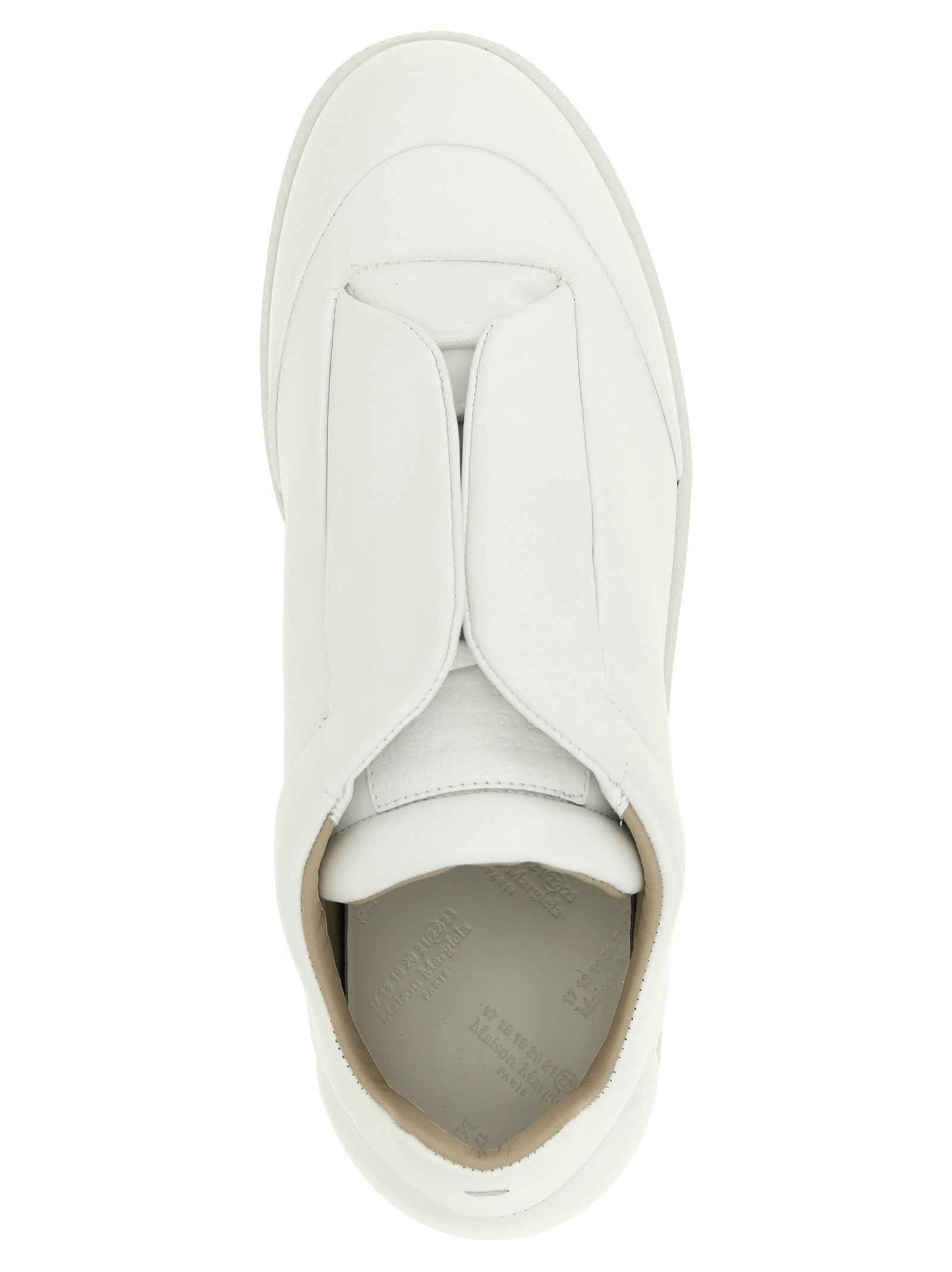 White Calfskin Low Top Sneakers