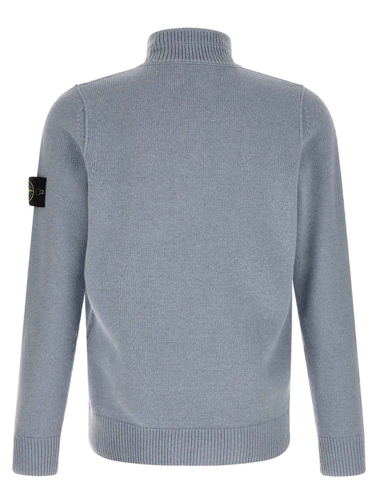 Blue Virgin Wool Cardigan