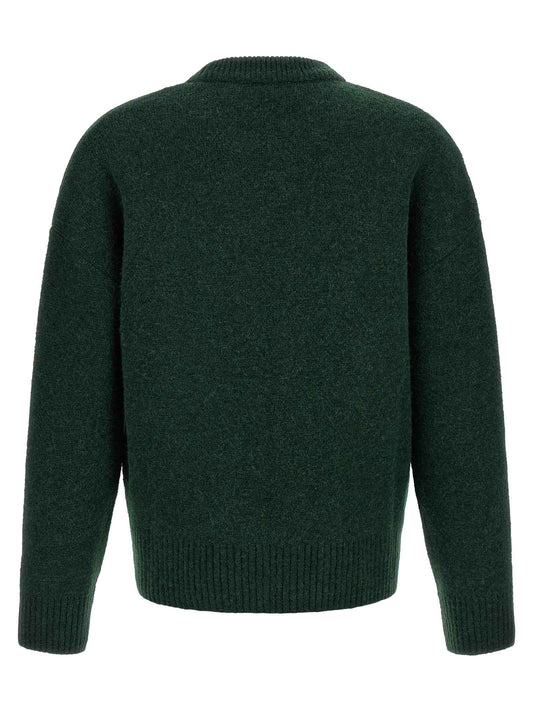 Bicolor Alpaca Leather Cardigan