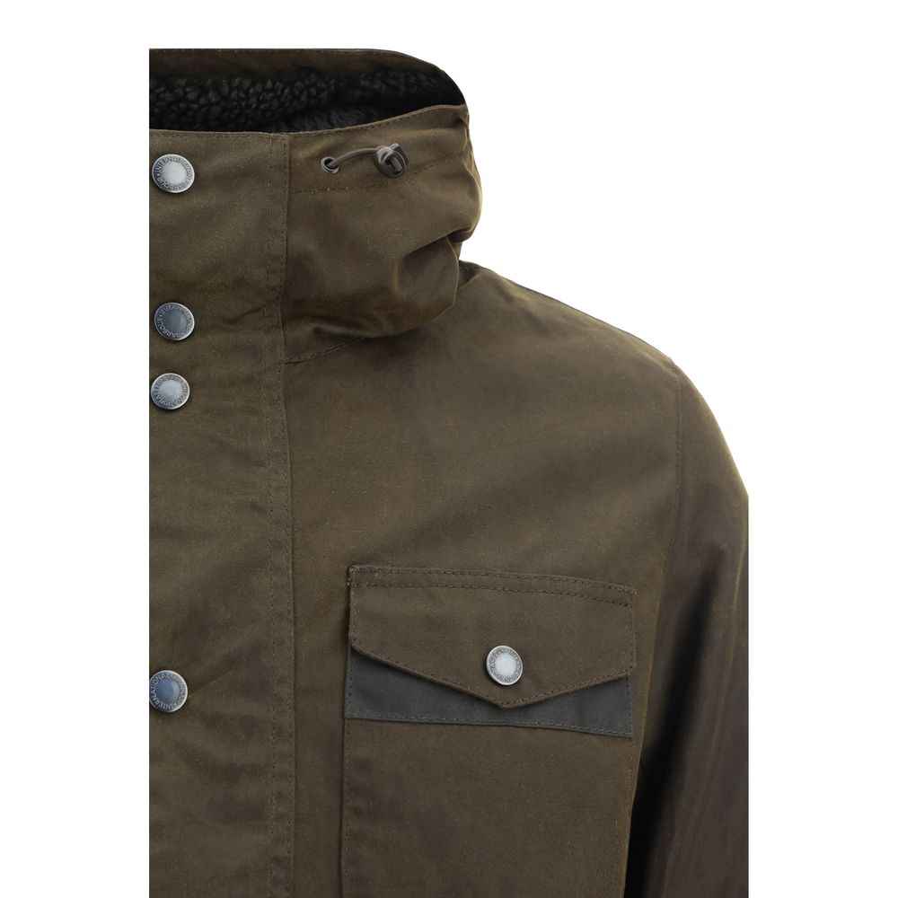 Bicolor Cotton Shell Jacket
