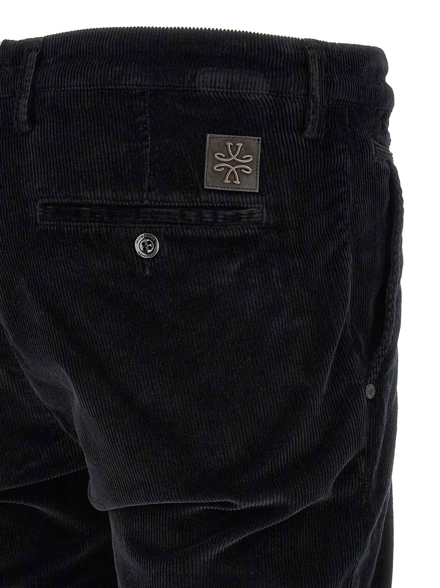 Black Cotton Chino Pants