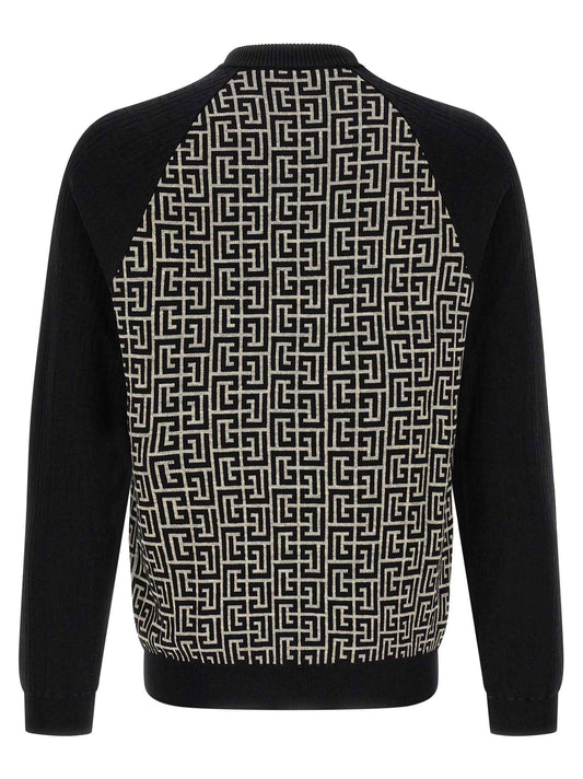 Bicolor Cotton Cardigan