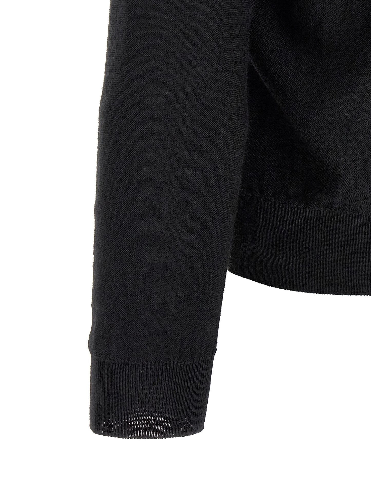 Black Wool Cardigan