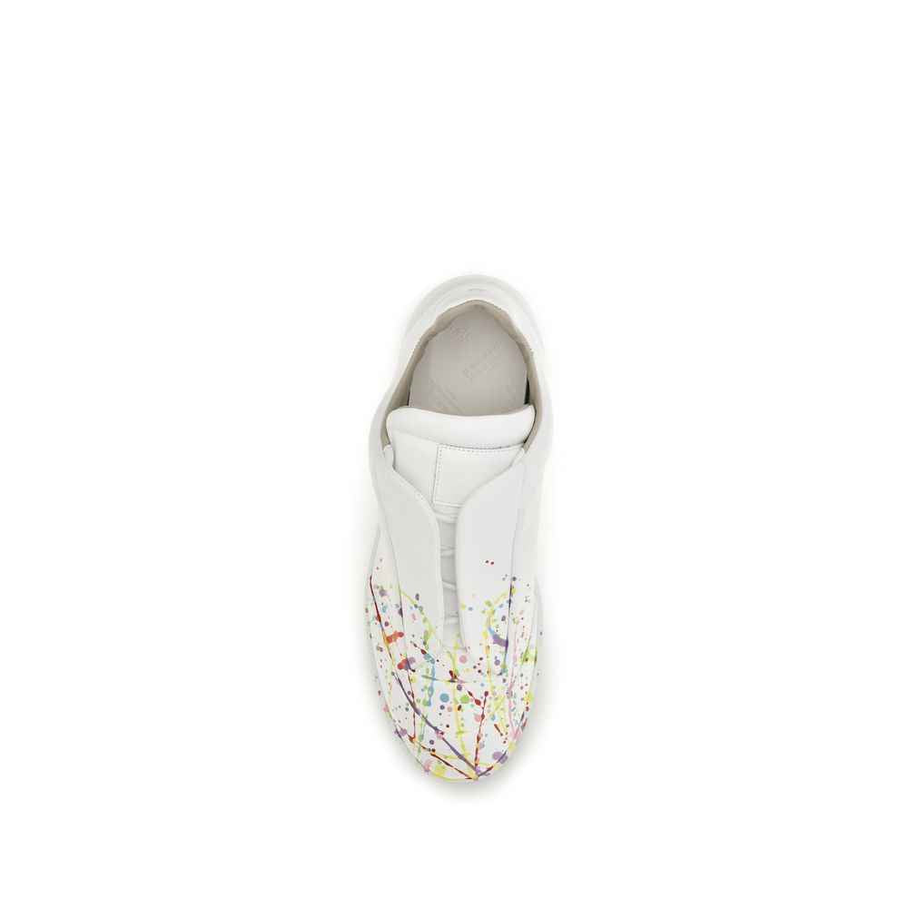 White Calf Leather Bos Taurus Low Top Sneakers
