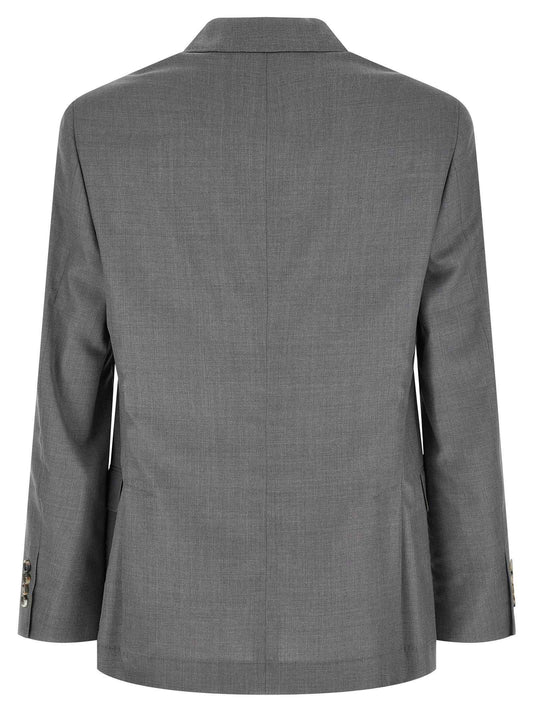 Gray Virgin Wool Blazer
