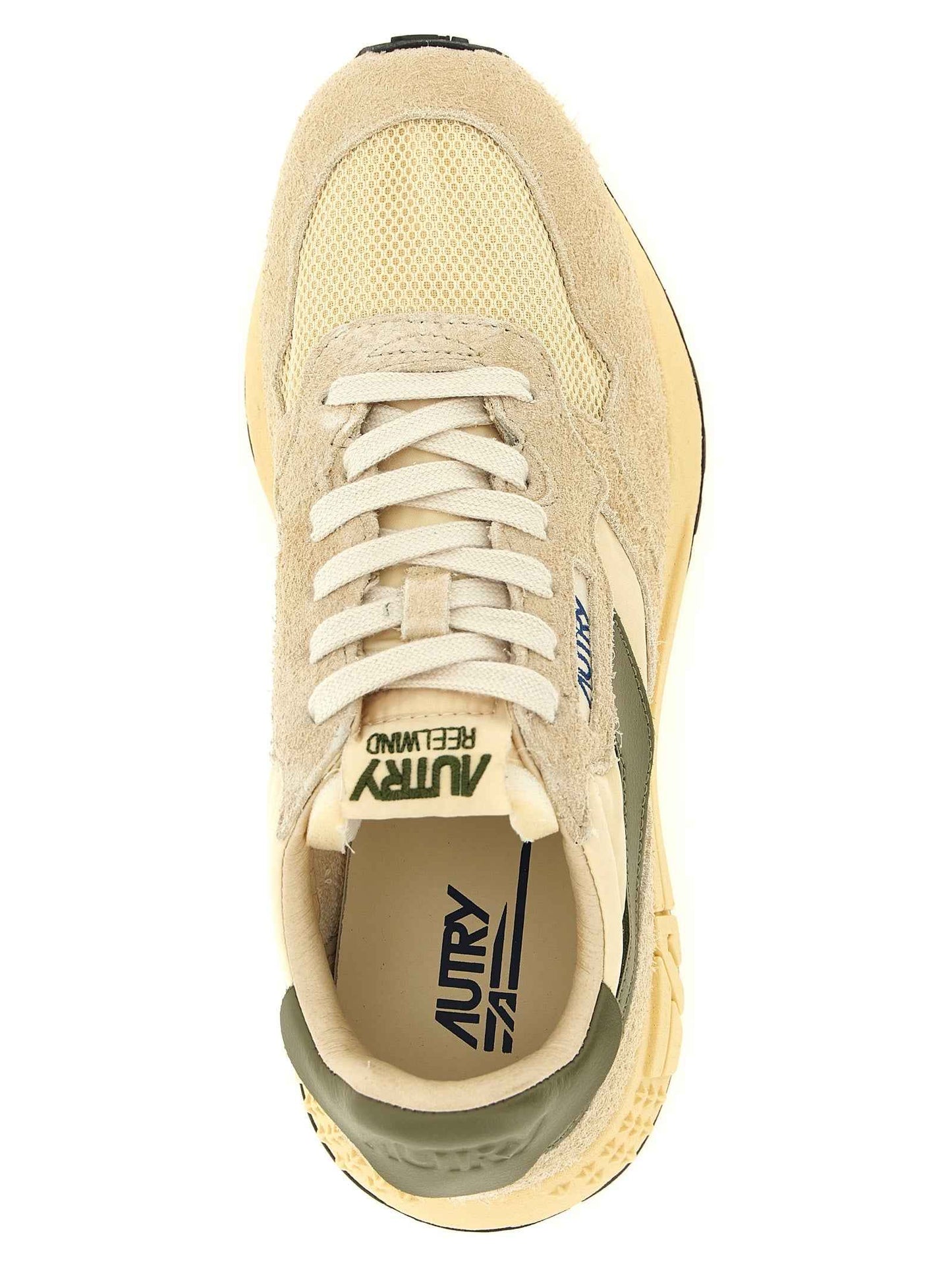 Bicolor Nylon Athletic Sneakers