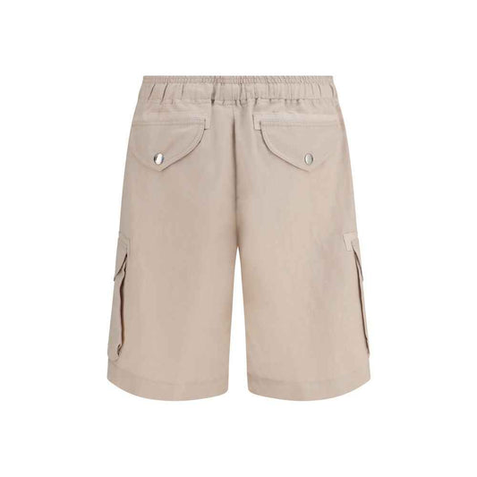 Beige Linen Bermuda Shorts