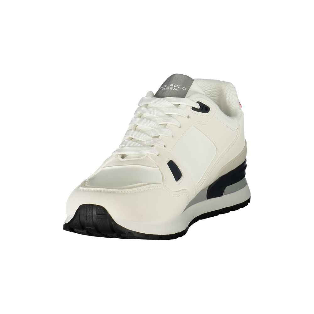 White Polyurethane Mens Sneaker