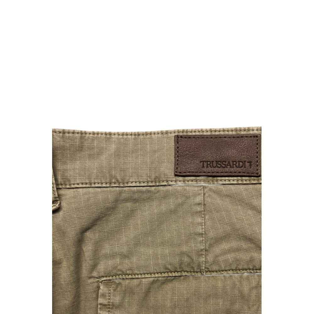 Green Cotton Men Pants