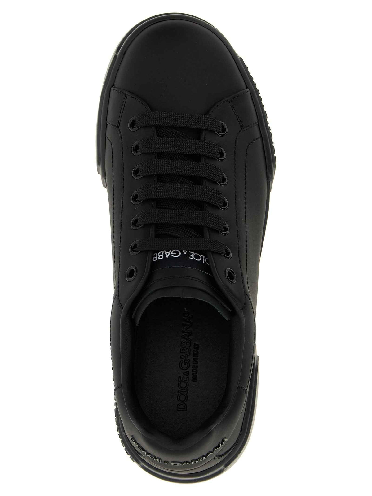 Black Calfskin Low Top Sneakers