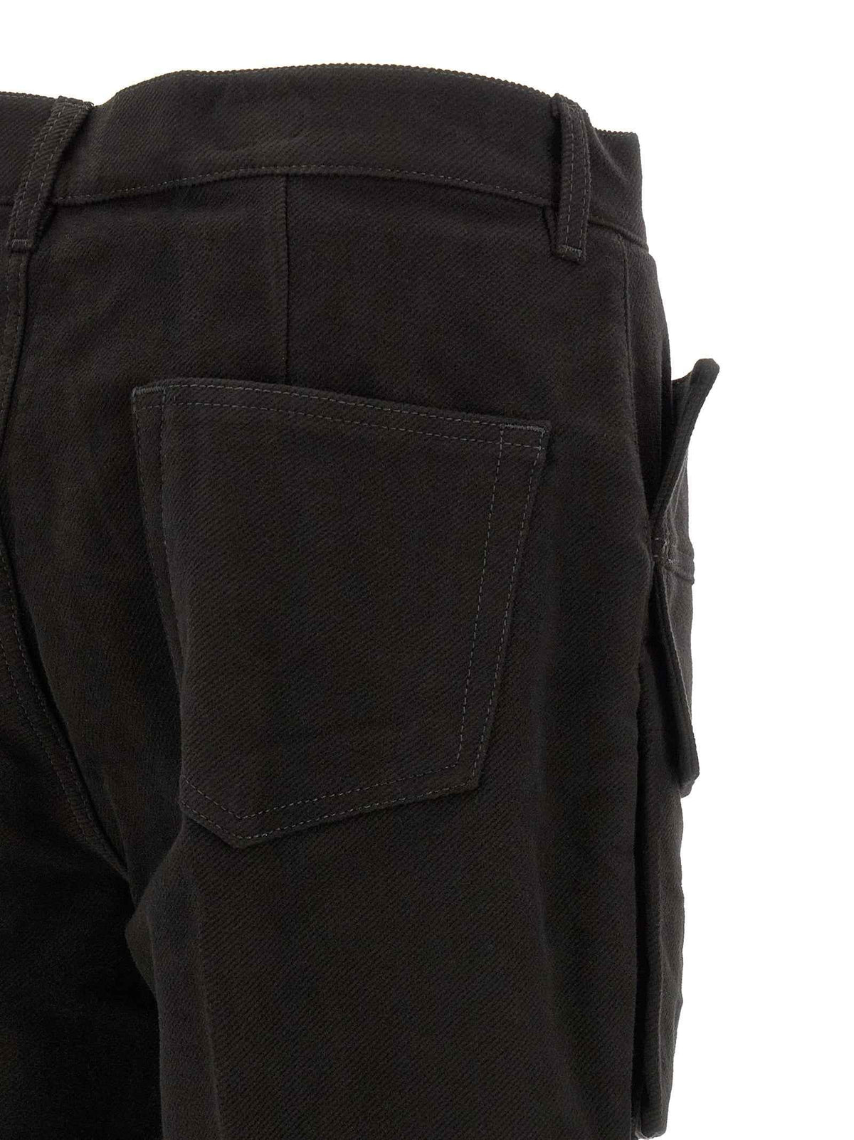 Black Cotton Cargo Pants