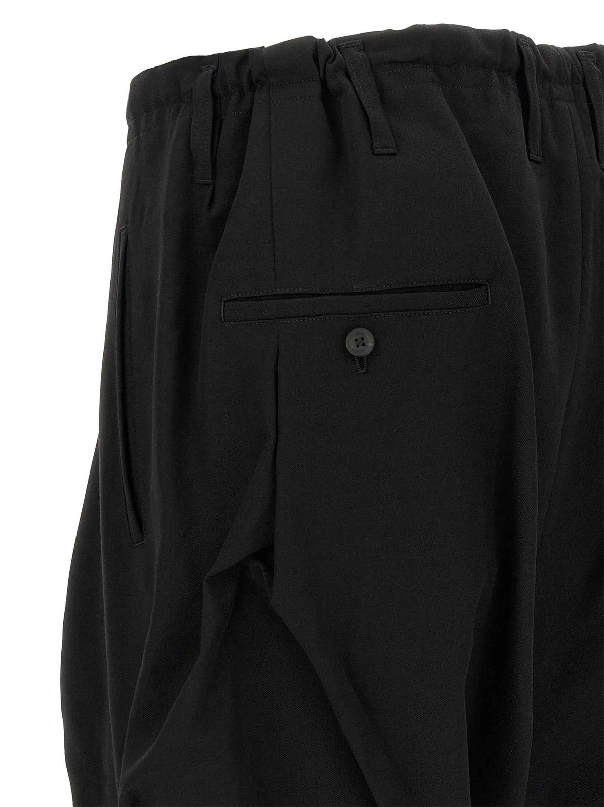 Black Wool Casual Pants
