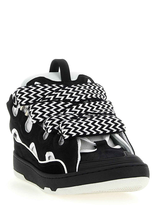 Bicolor Calfskin Chunky Sneakers