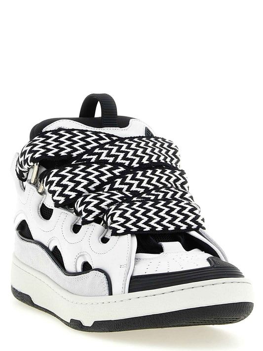 Bicolor Calfskin Chunky Sneakers