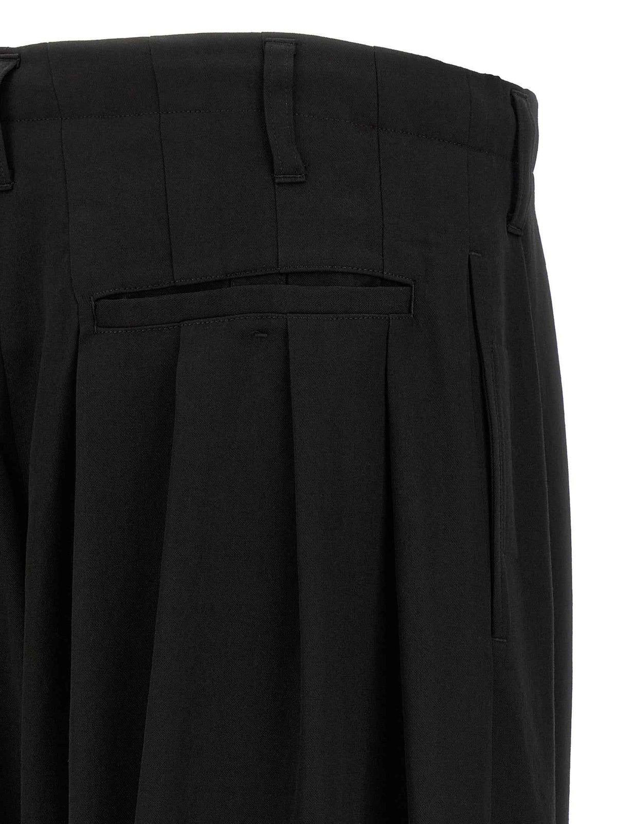 Black Wool Casual Pants