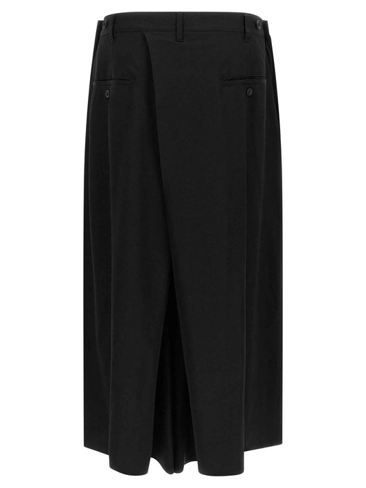 Black Wool Casual Pants