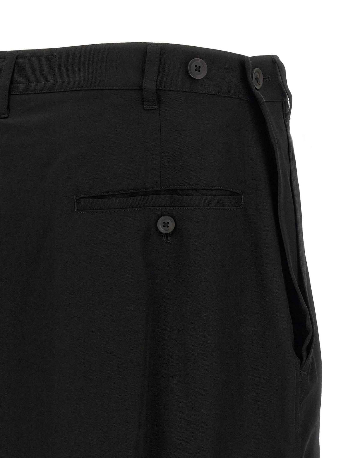 Black Wool Casual Pants