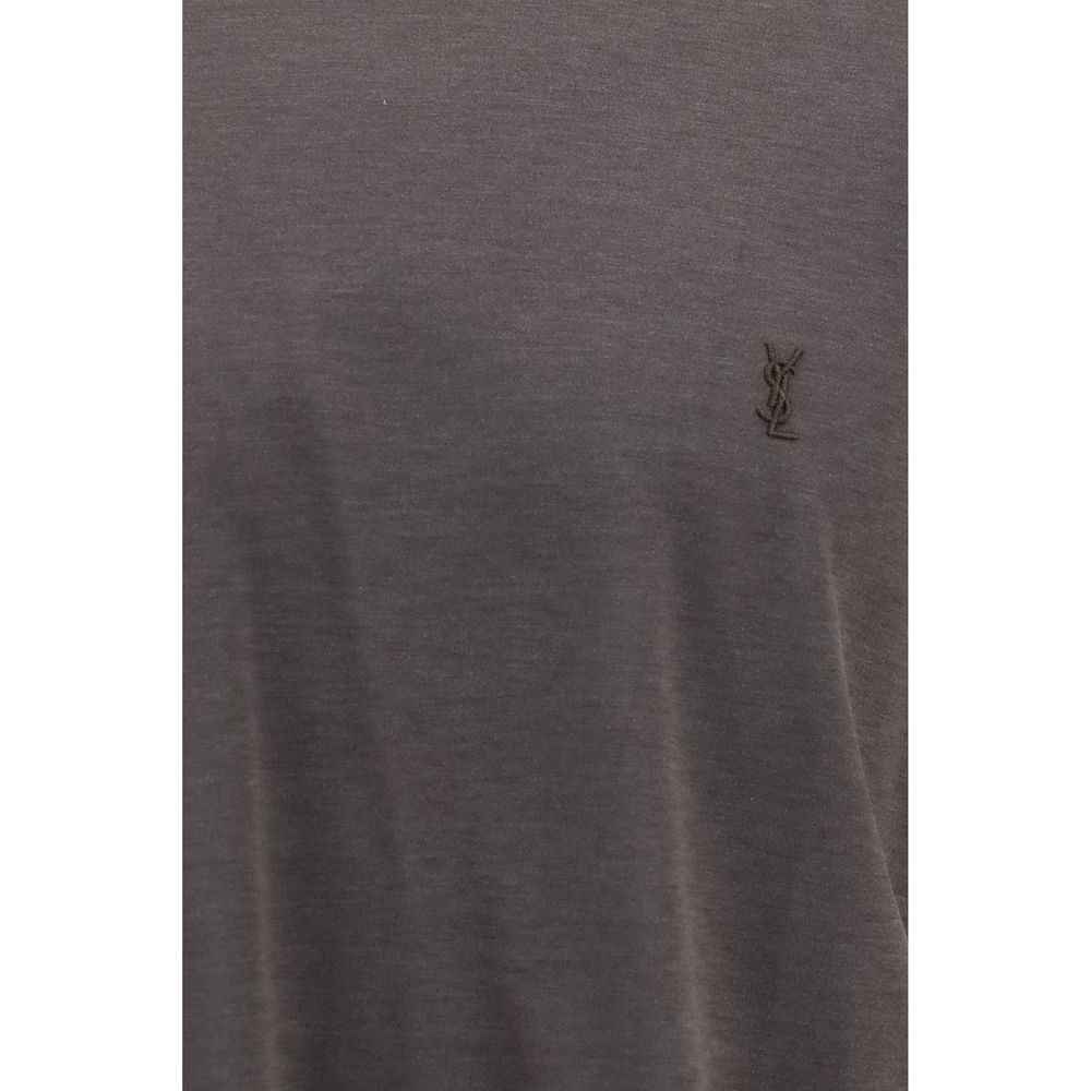 Brown Silk T-Shirt