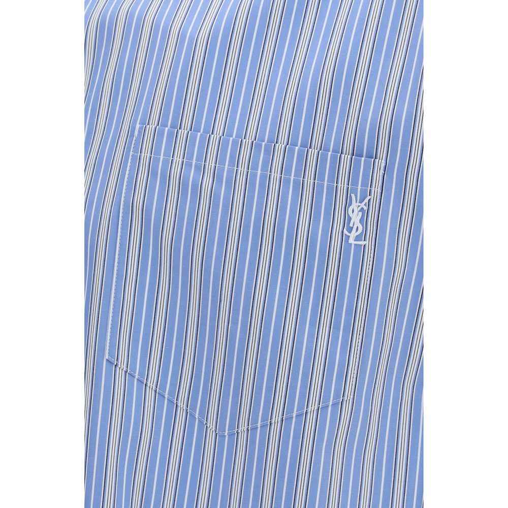 Blue Cotton Pattern Shirt