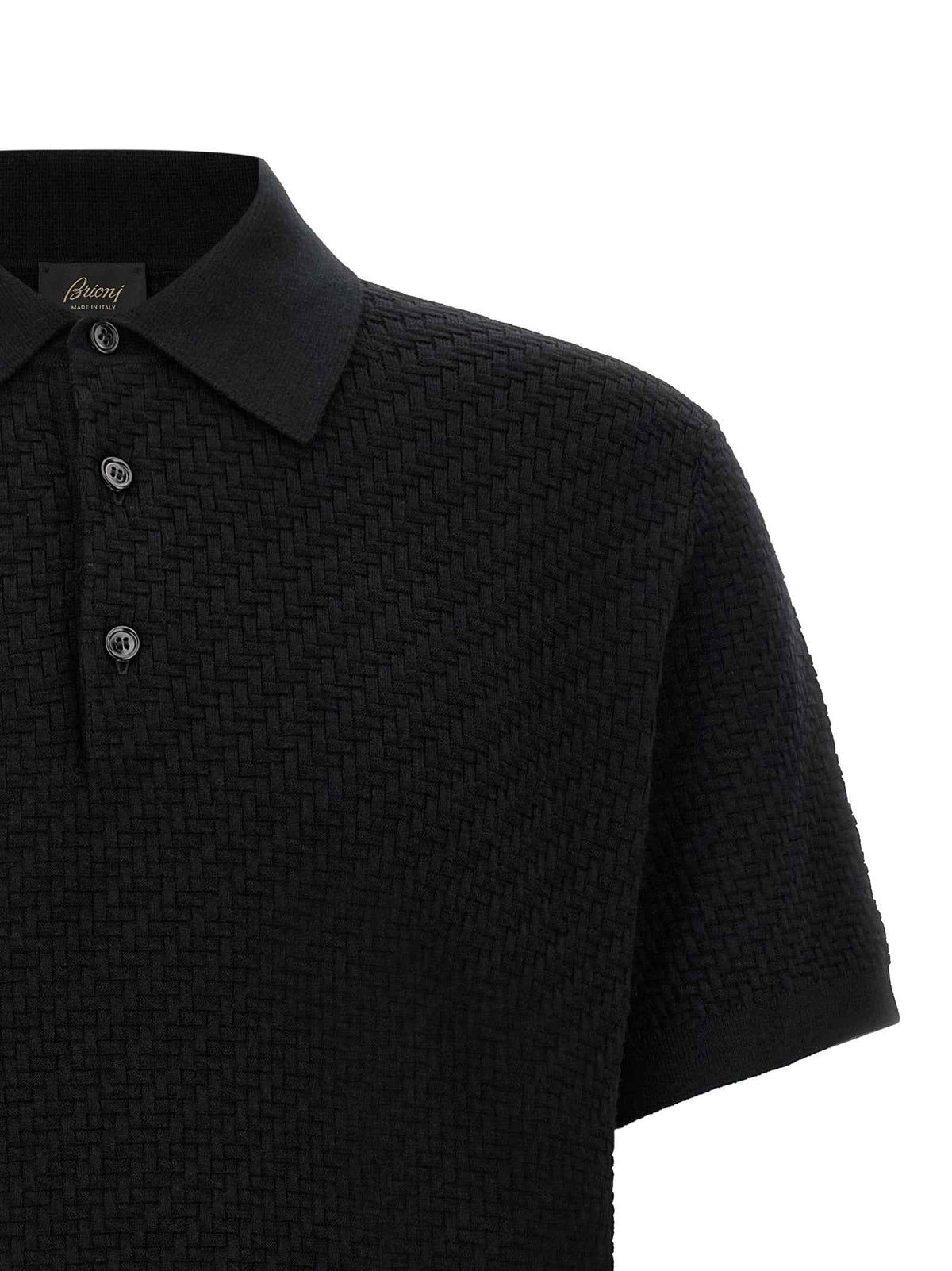 Black Cotton Polo Shirt