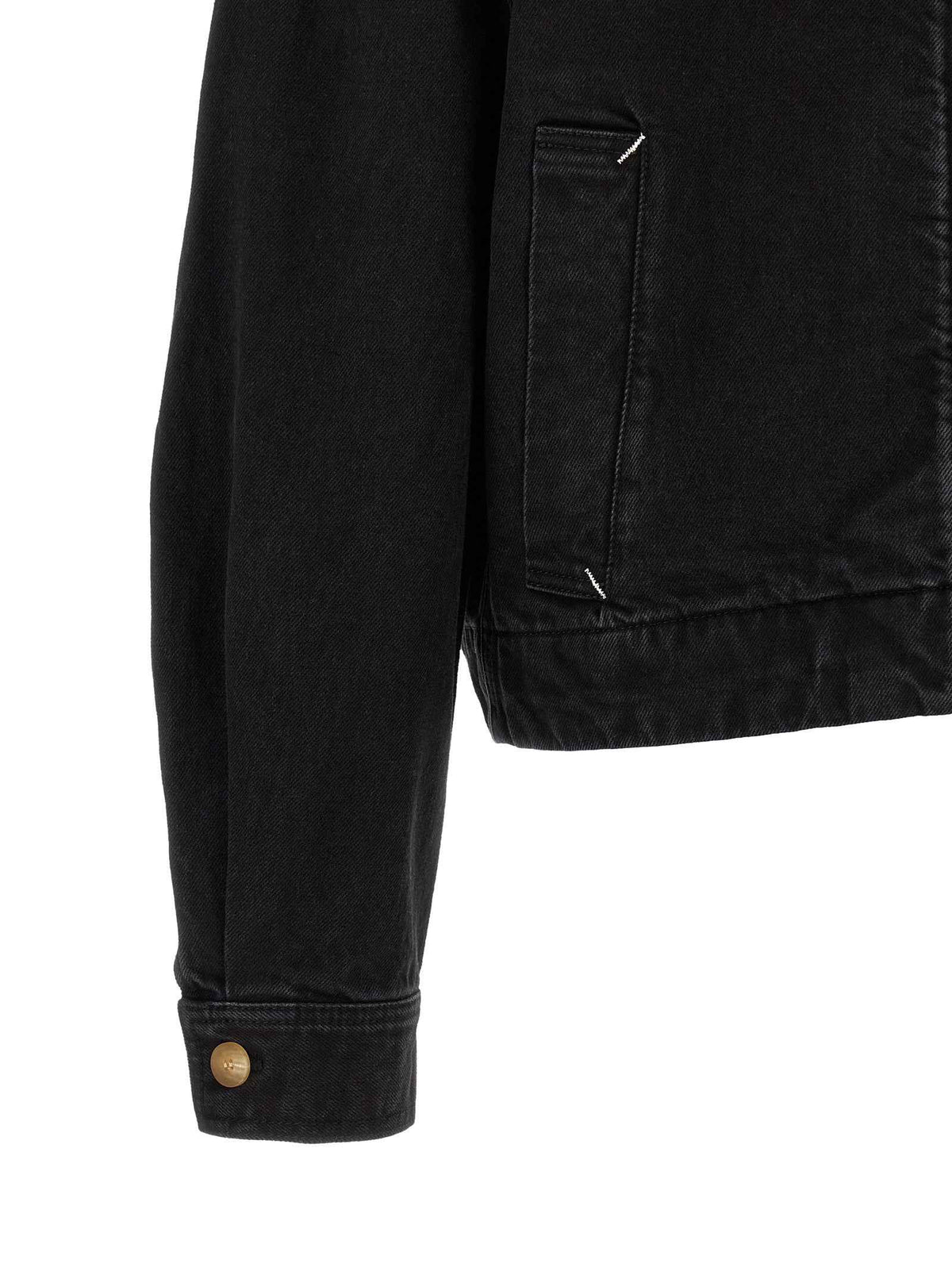 Black Cotton Denim Jacket