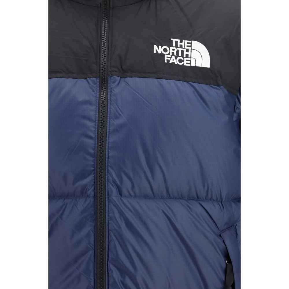 Blue Nylon Full-Length Jacket