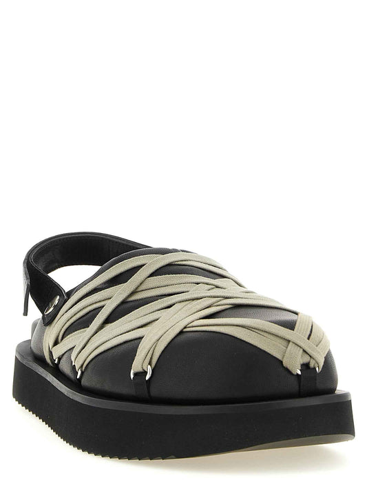 Black Ramie Mules