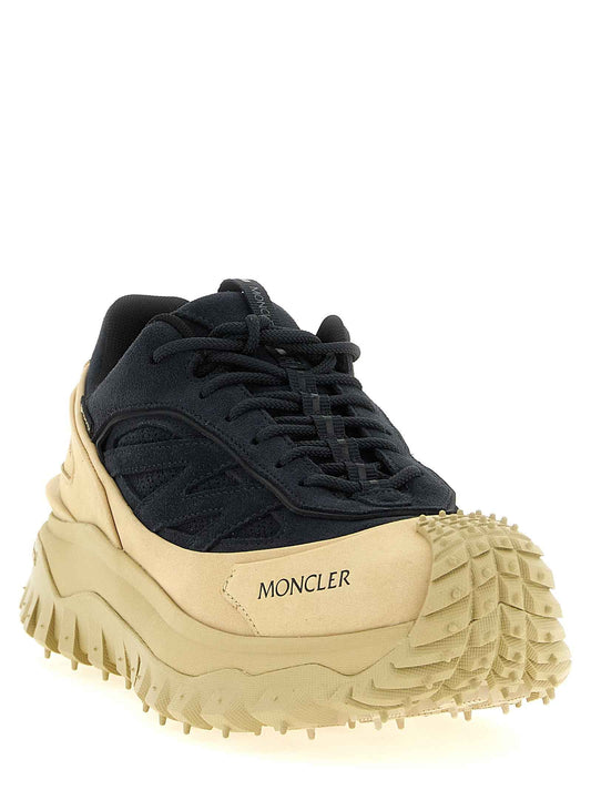Blue Leather Athletic Sneakers