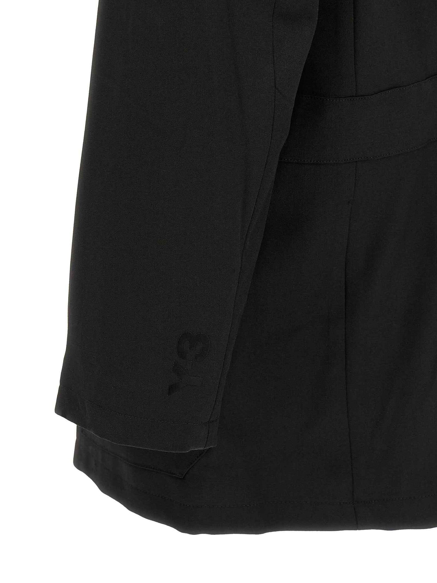 Black Wool Full-Length Jacket