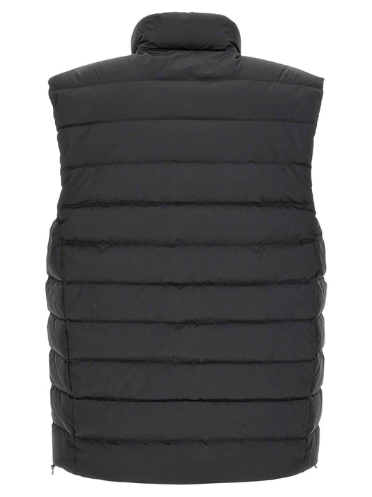 Black Polyester Sleeveless Jacket