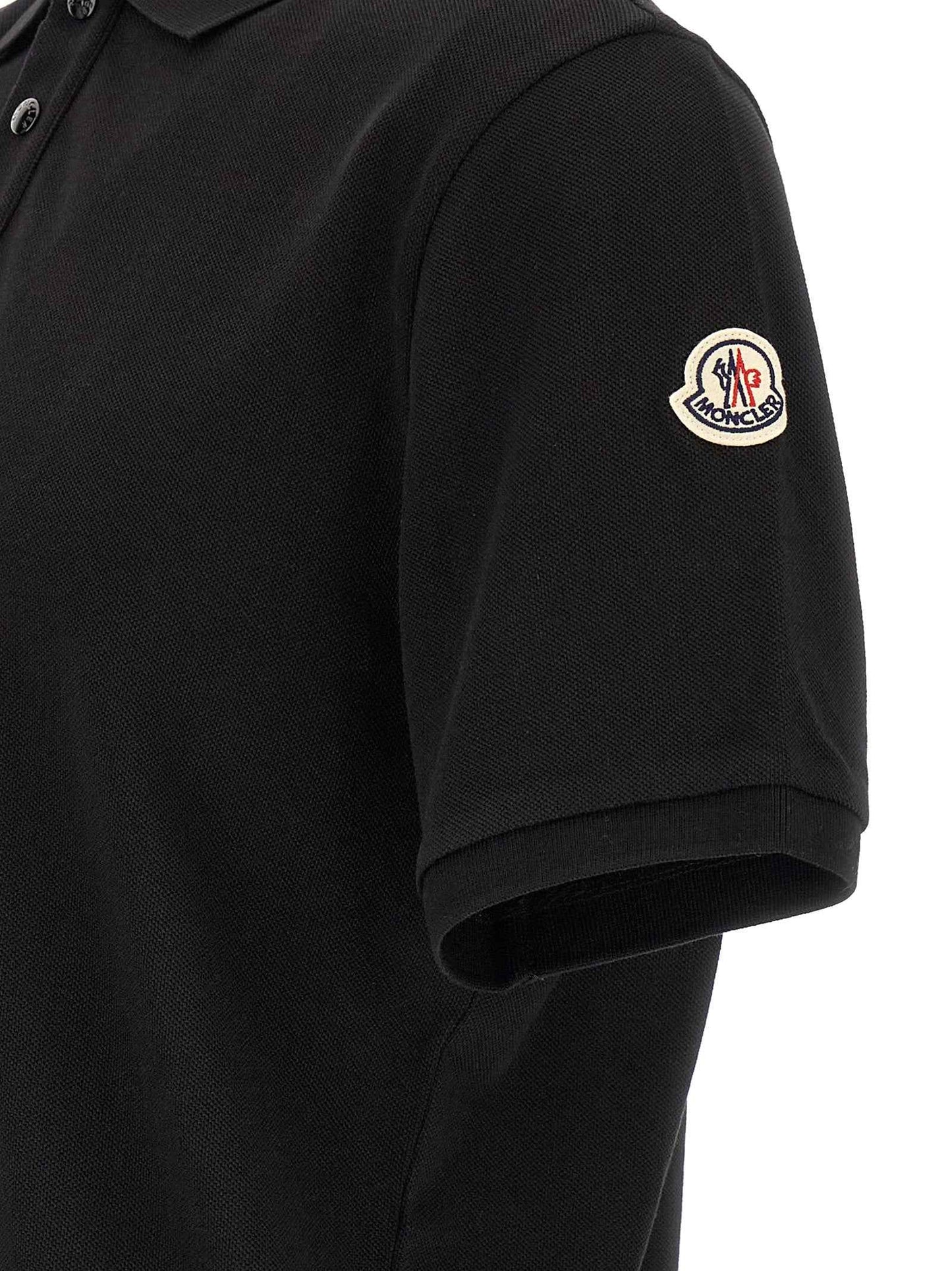 Black Cotton Polo Shirt