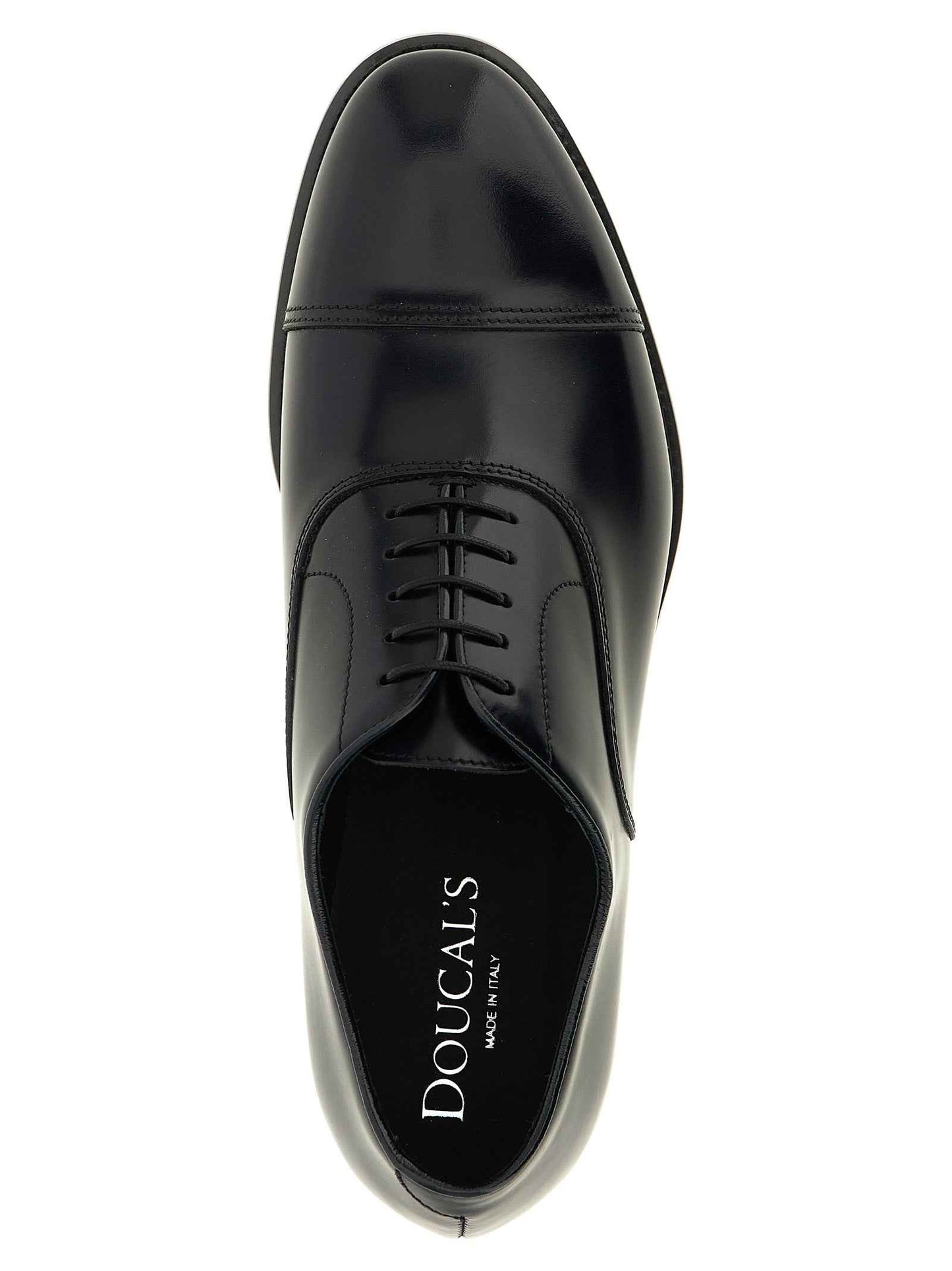 Black Lamb Leather Oxfords And Derbies