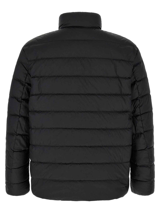 Black Polyester Full-Length Jacket