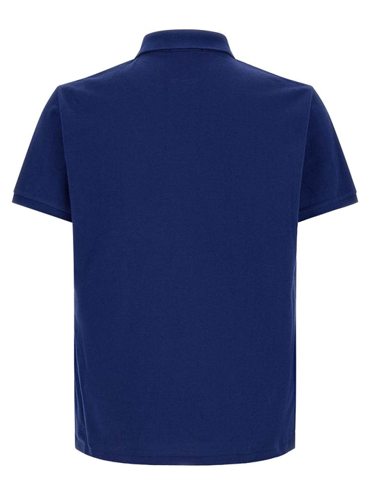 Blue Cotton Polo Shirt