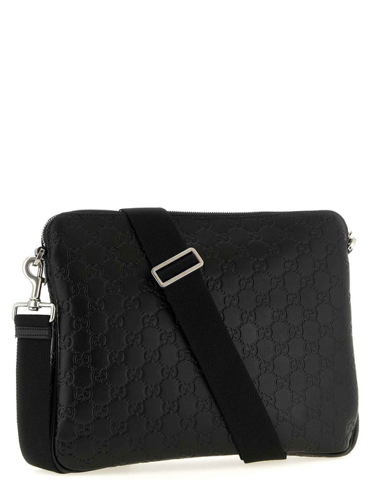 Black Calfskin Crossbody Bag