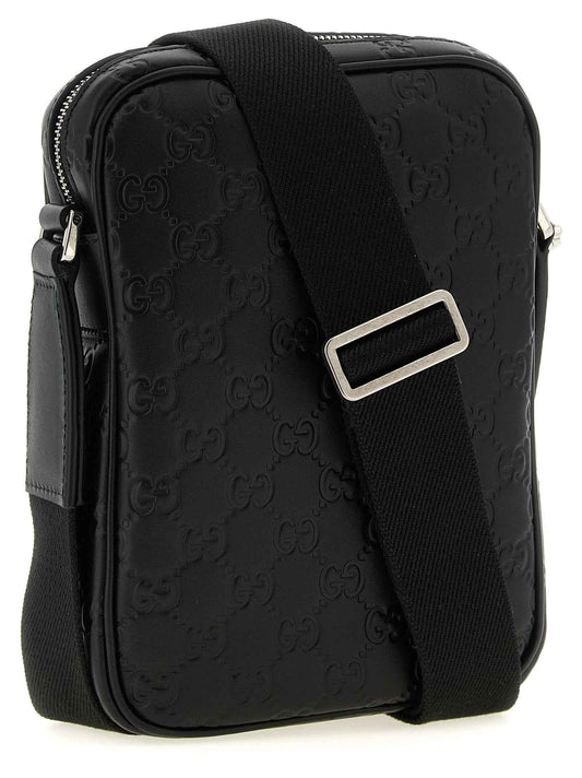 Black Calfskin Crossbody Bag